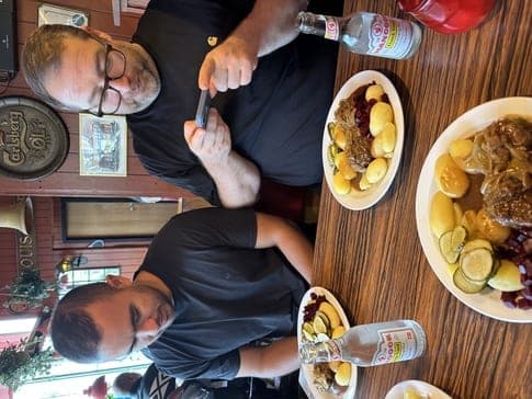 Team dinner with traditional Danish plates
