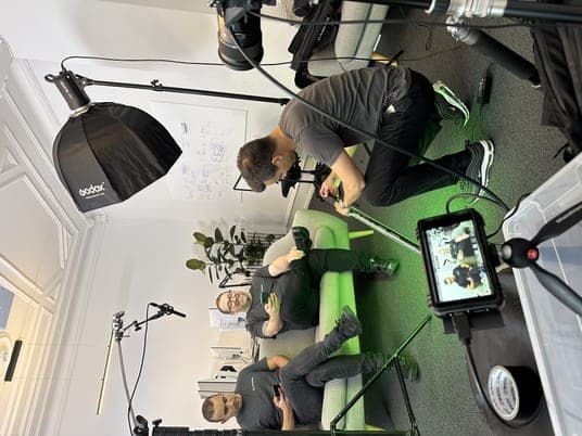 Behind the scenes of a video shoot at Propane