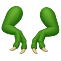 Green dinosaur arms illustration